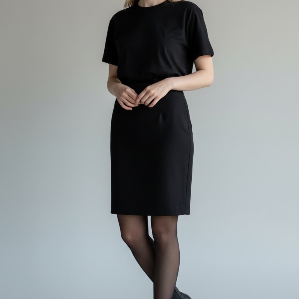 NWT J.Crew Black Wool Pencil Skirt
